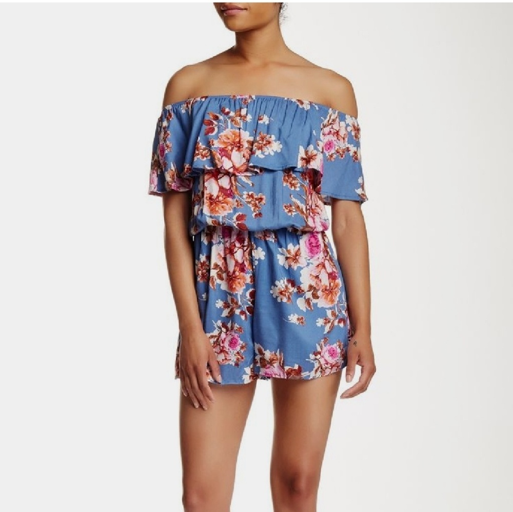Pink Owl Floral Flounce Romper